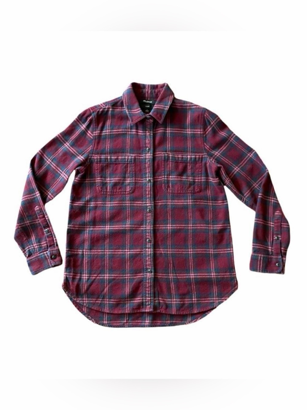 Madewell Ex-Boyfriend Plaid Flannel Shirt S